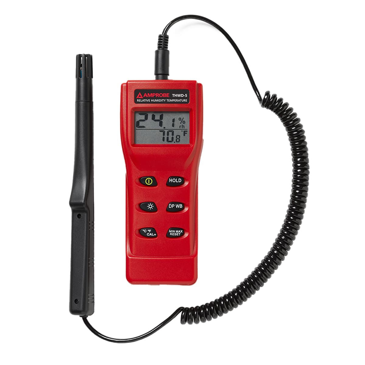imagen principal de producto Medidor de temperatura, punto de rocío, bulbo húmedo y HR. THWD-5