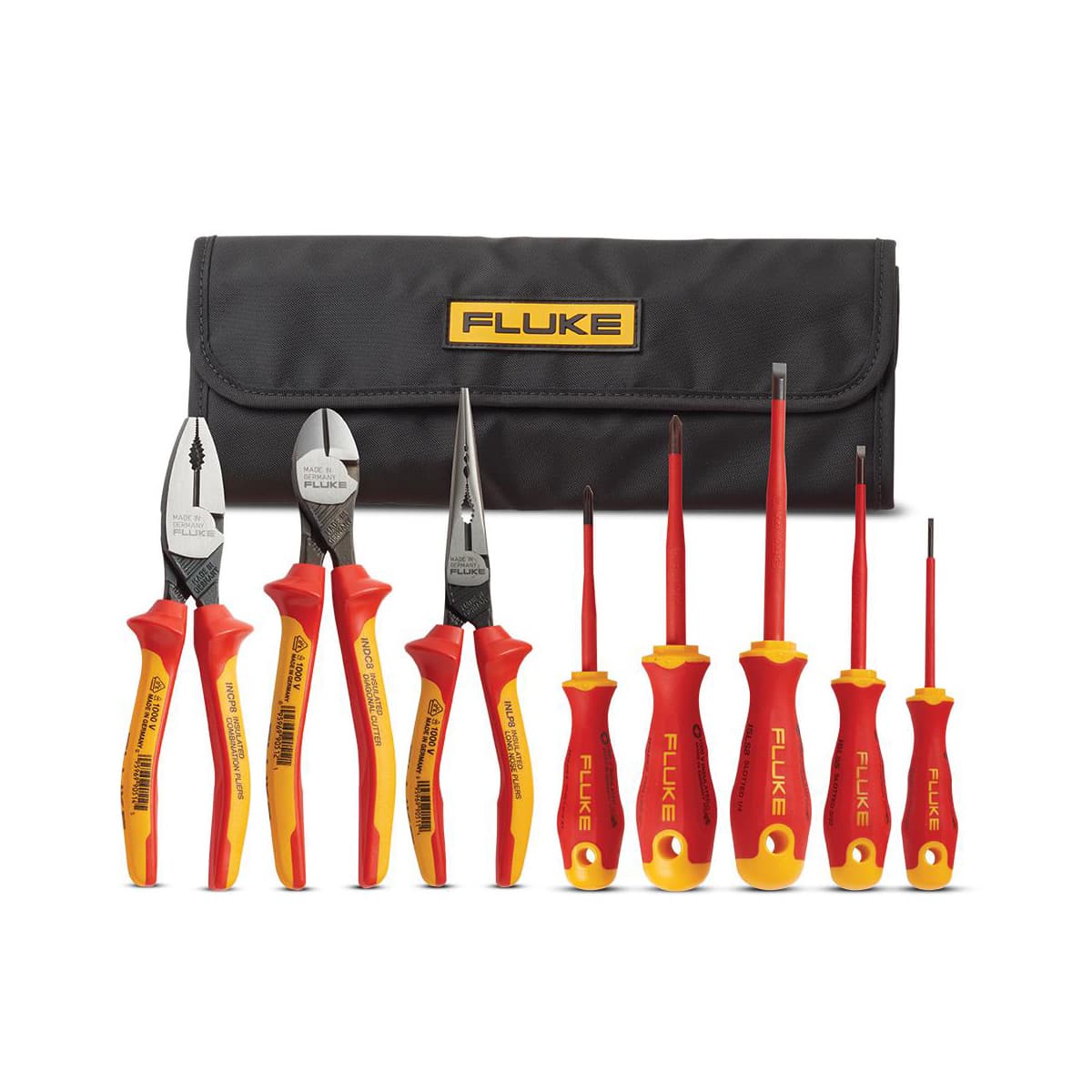 imagen principal de producto Kit de 3 Pinzas y 5 Destornilladores aislados para Electricistas IKST7