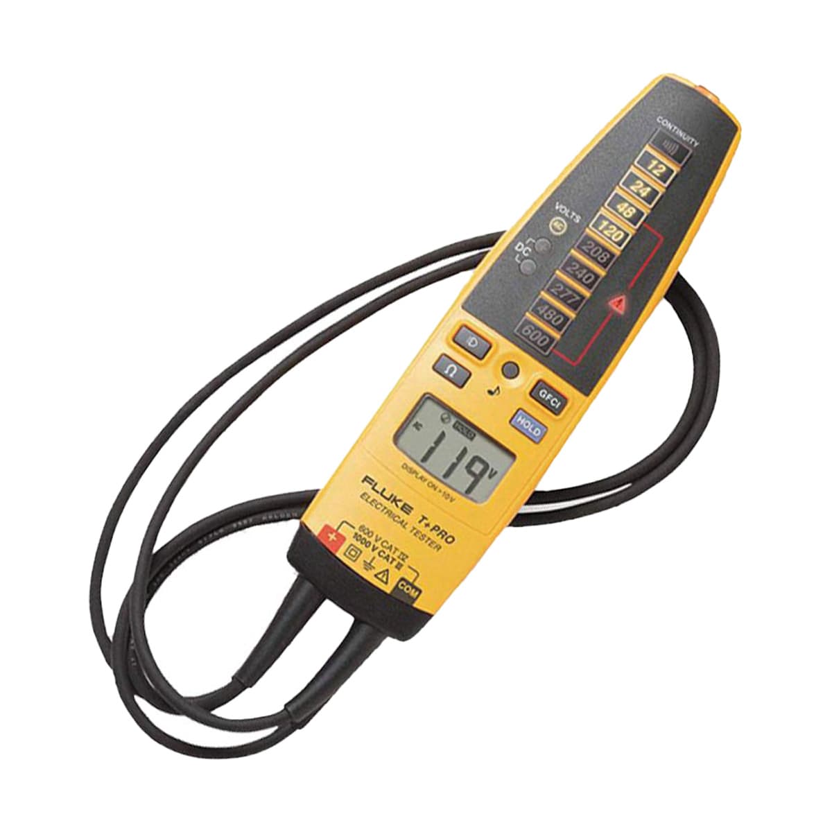 imagen principal de producto Comprobador eléctrico c/leds para detectar tensión hasta 600 VCA/VCC. T+PRO CAN